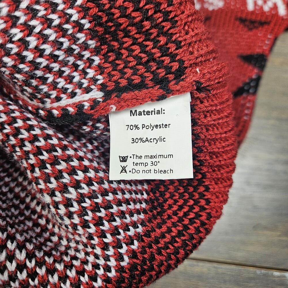 Merry Christmas Red Fair Isle Knit Sweater Holiday Festive Pullover Jumper Small - Picture 4 of 6